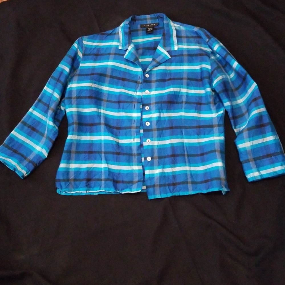 SILKLAND button-down top